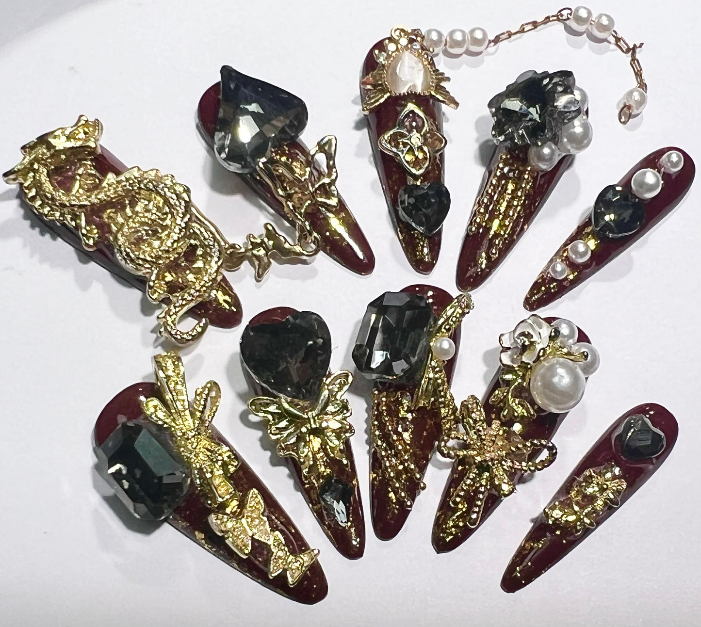 handmade press on nail open in live(Free Shipping)