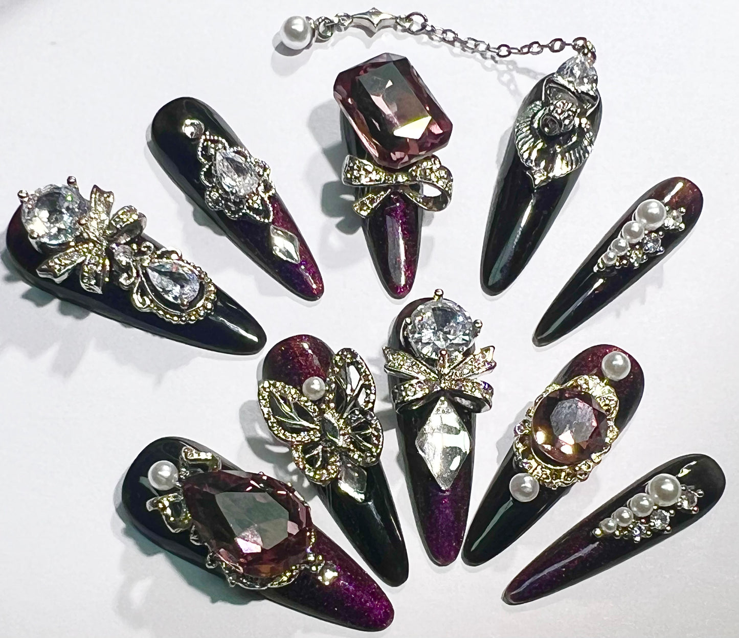 handmade press on nail open in live(Free Shipping)