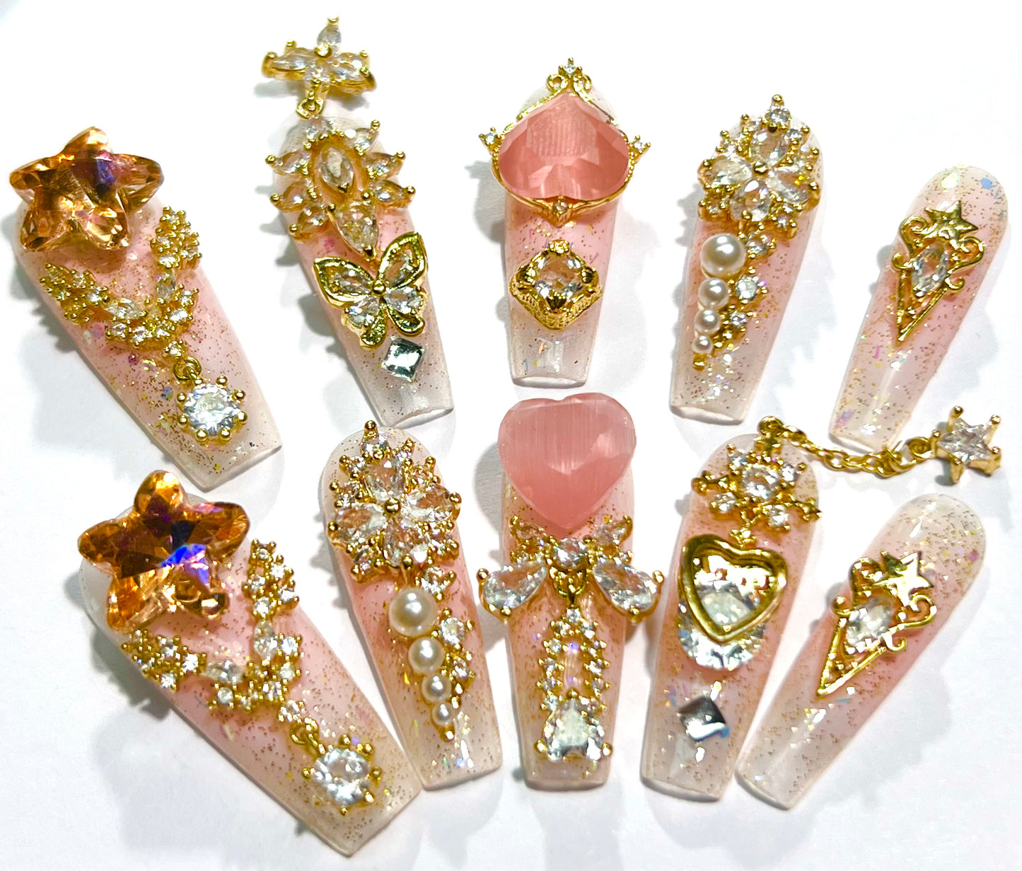 handmade press on nail open in live(Free Shipping)
