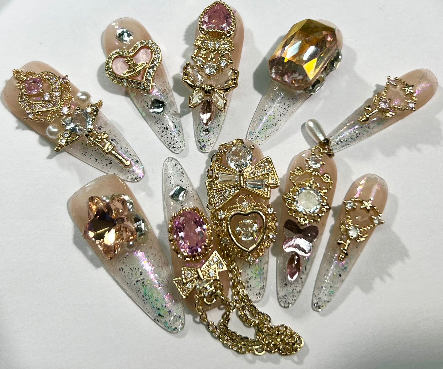 handmade press on nail open in live(Free Shipping)
