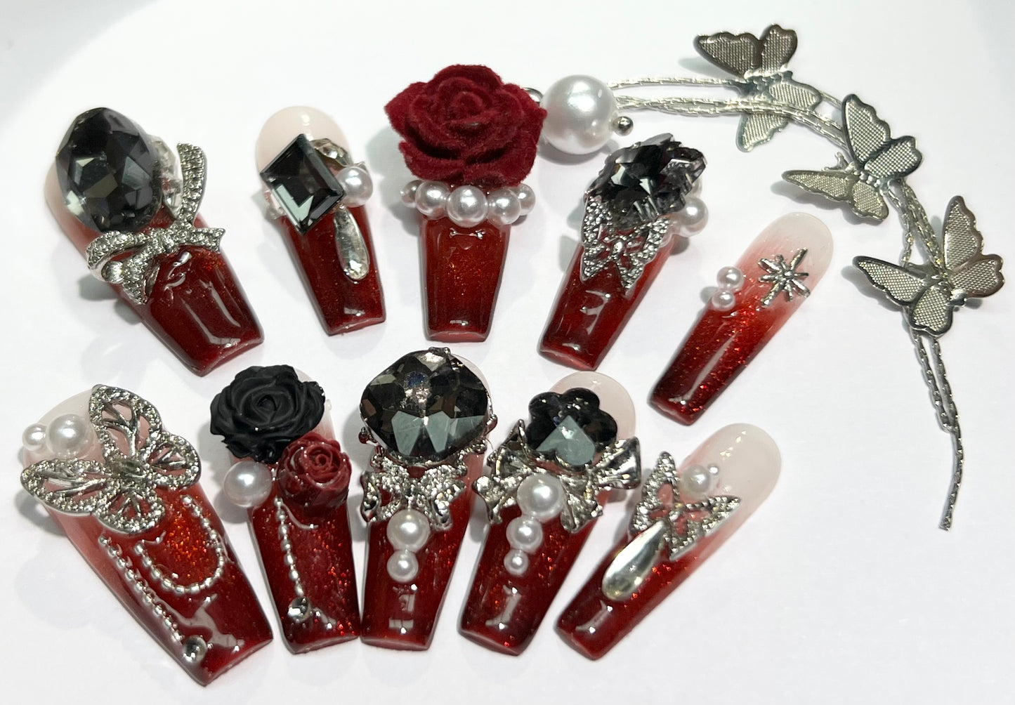 handmade press on nail open in live(Free Shipping)