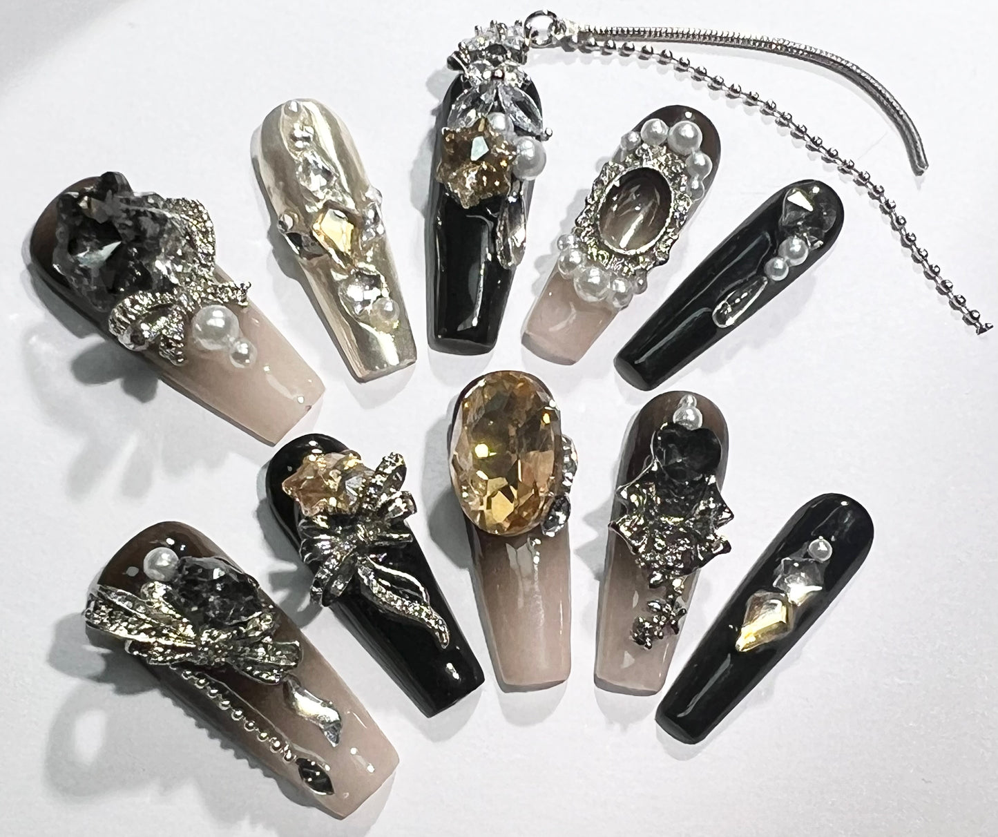 【Bxx】handmade press on nail open in live( Free Shipping)